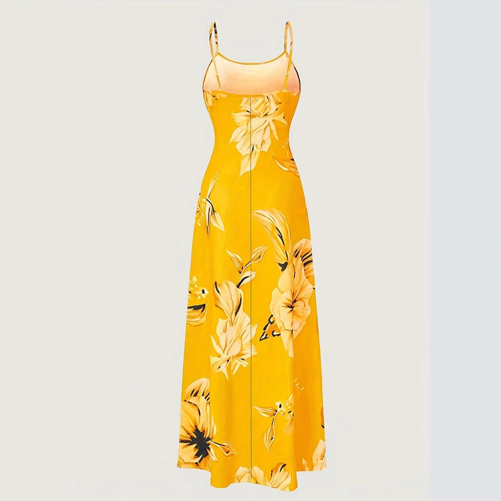Dame maxikjole med elegant blomsterprint og moderne snit Stilla