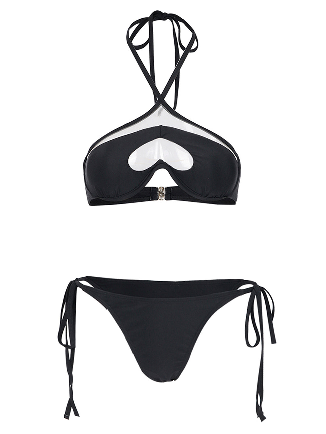 Dame to-delt sæt med elegant bandeau-top og flydende maxi-nederdel Stilla