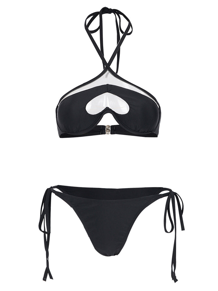 Dame to-delt sæt med elegant bandeau-top og flydende maxi-nederdel Stilla