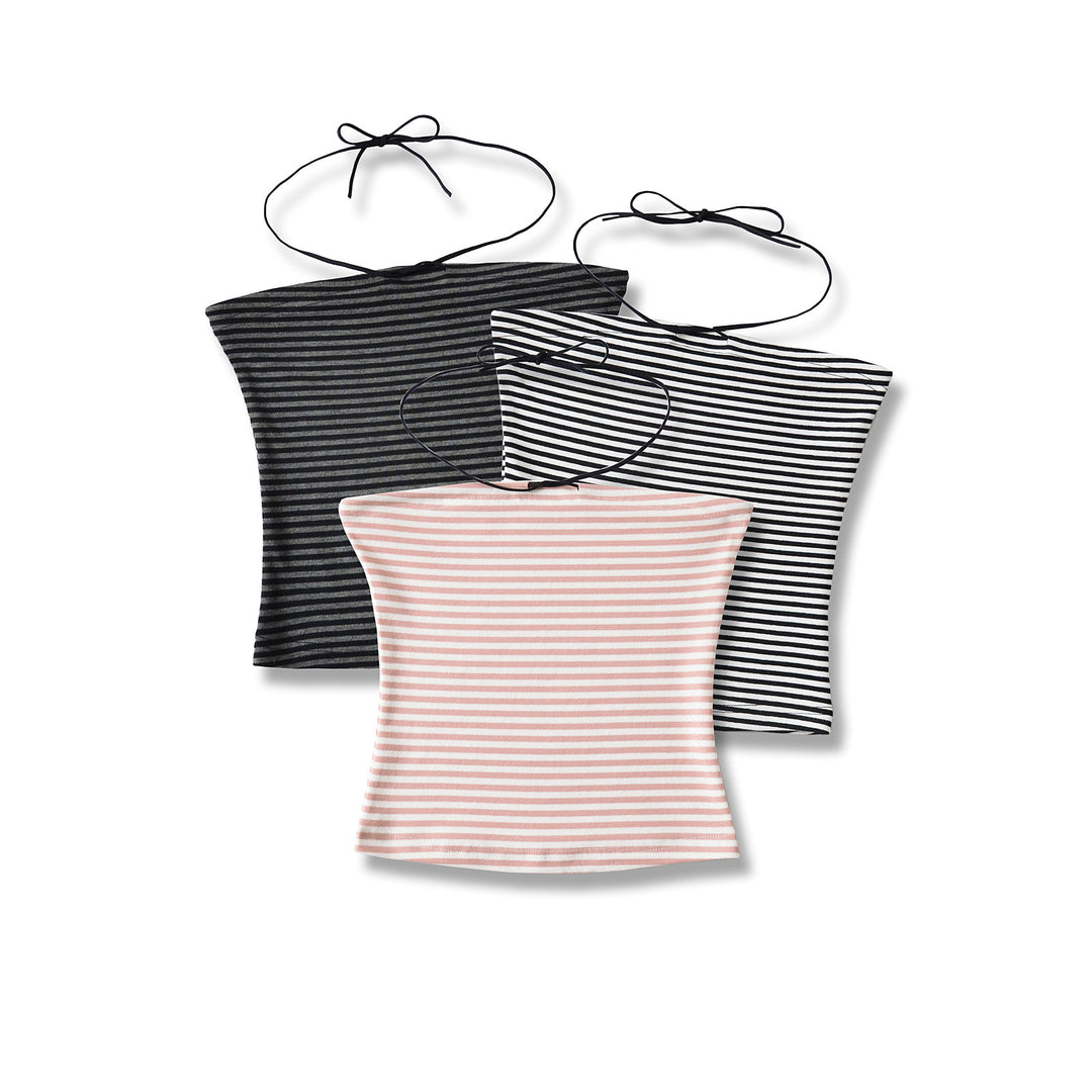 Dame Crop-Top med spaghetti-stropper og raffineret knude-design Stilla