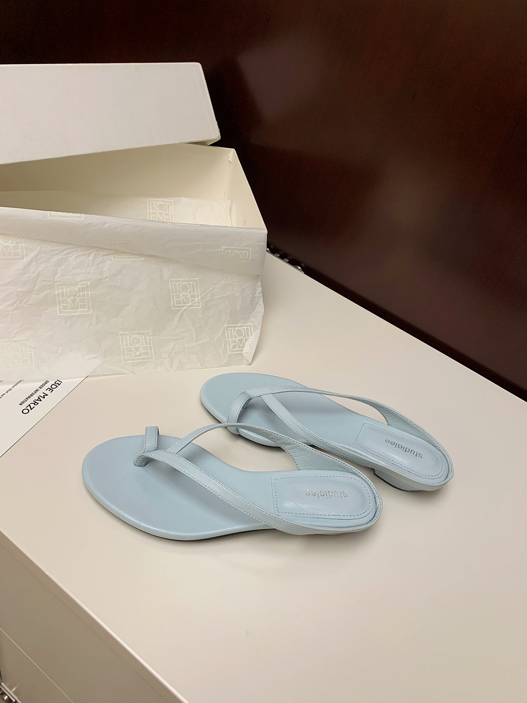 Dame Minimalistiske Open-Toe Slide Sandaler med Komfort Fodbed Stilla