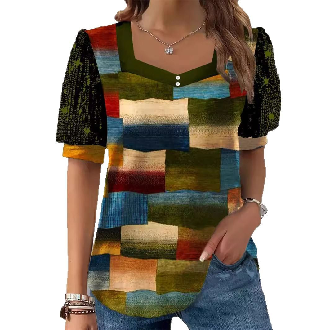 Dame Glitrende V-Pullover Bluse Skovae