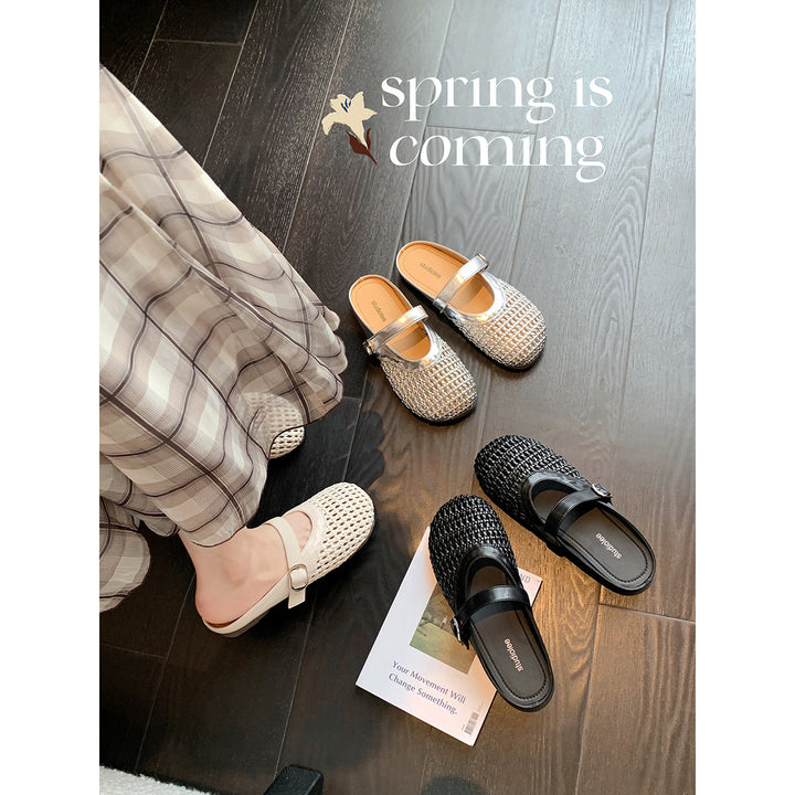 Dame Åndbare Slipper Clogs med Justerbar Rem Stilla