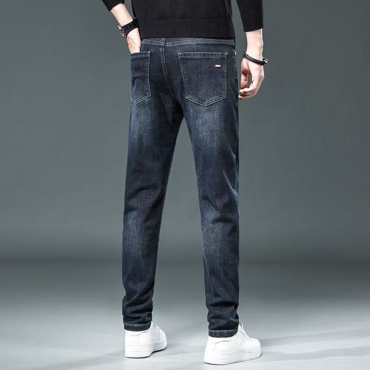 Herrer Enkle og tidløse Slim-Fit Jeans med elastisk liv og moderne vask Stilla