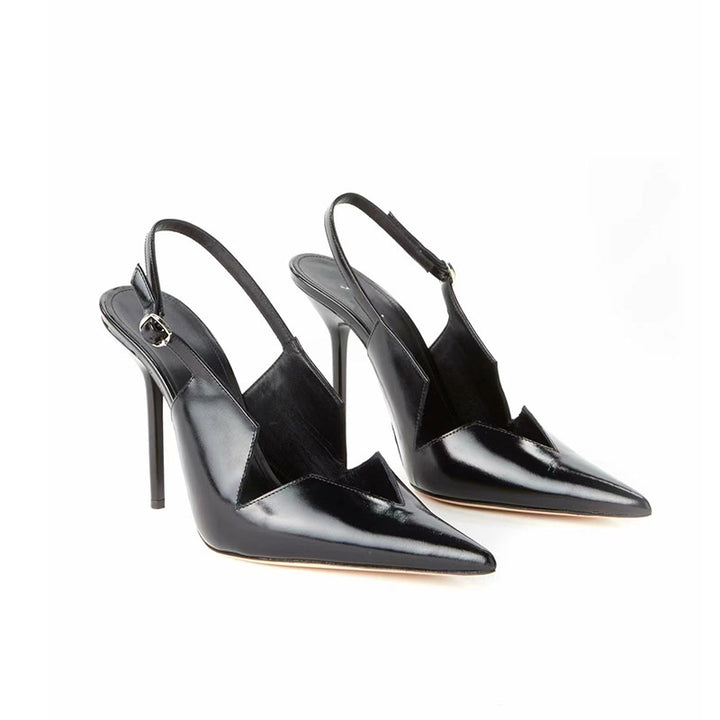 Dame spidse slingback-høje hæle med asymmetrisk cut-out-design Stilla