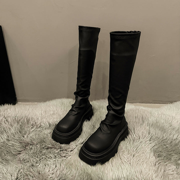 Dame Over-the-Knee-Fashion-Støvler med tyk sål Stilla