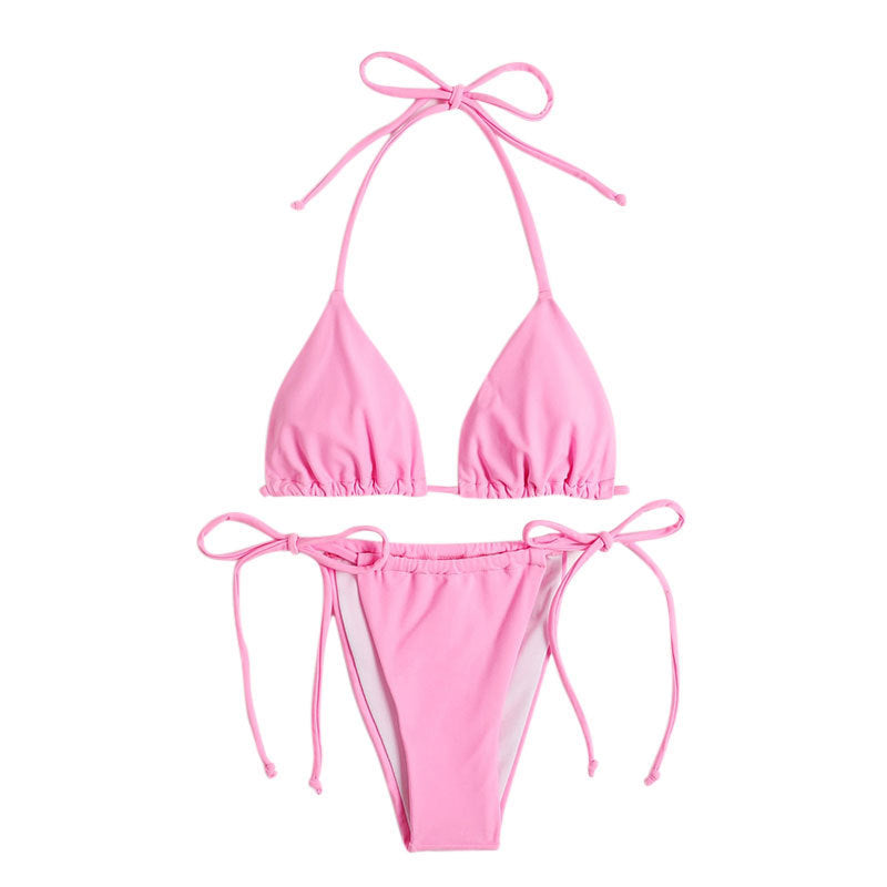 Dame Triangel-Bikini med justerbare bindebånd Skovae