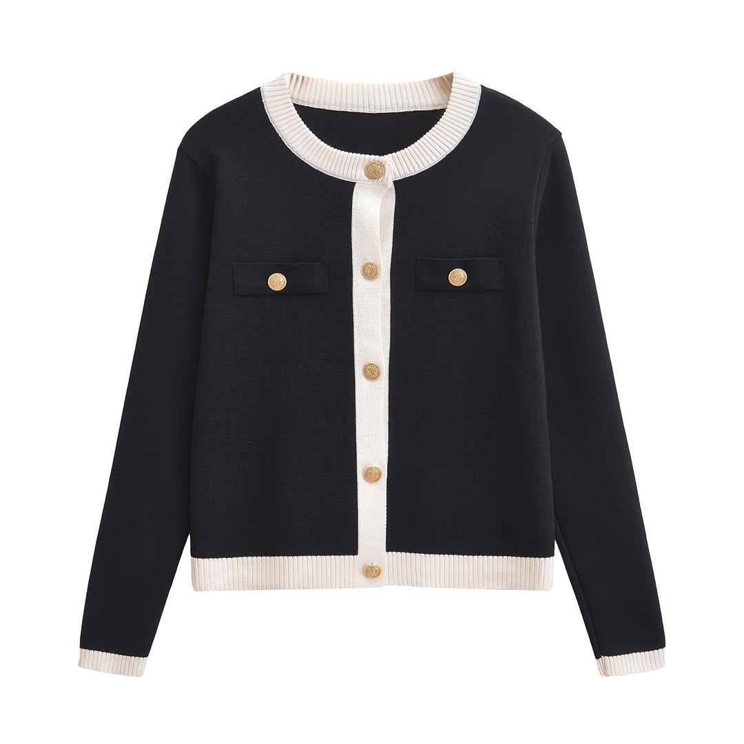 Femme Elegant Strikknap-Cardigan Stilla