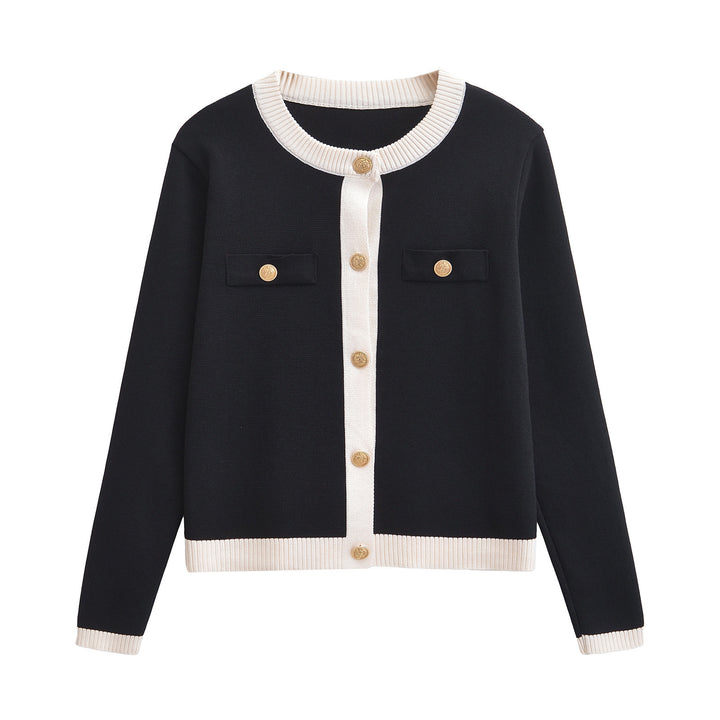 Femme Elegant Strikknap-Cardigan Stilla