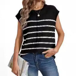 Dame stribet strik top Stilla