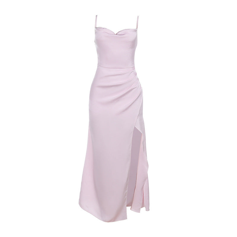 Elegant satin maxikjole til damer Stilla
