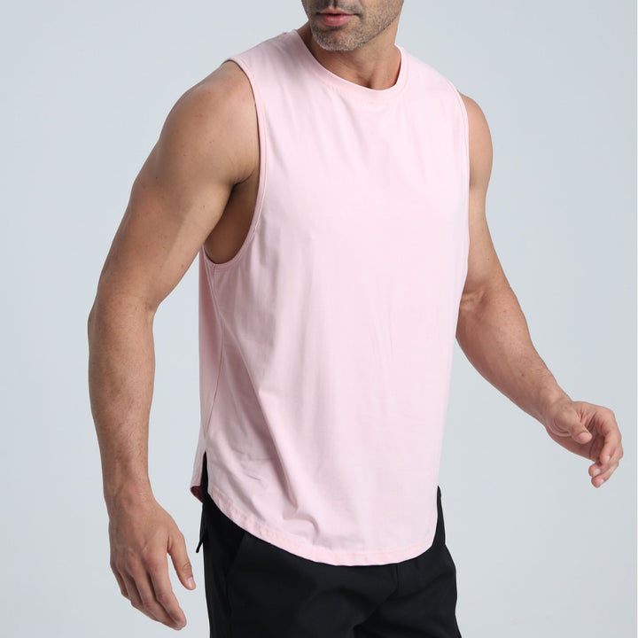 Herren ærmeløs fitness T-shirt lavet af åndbart materiale Stilla