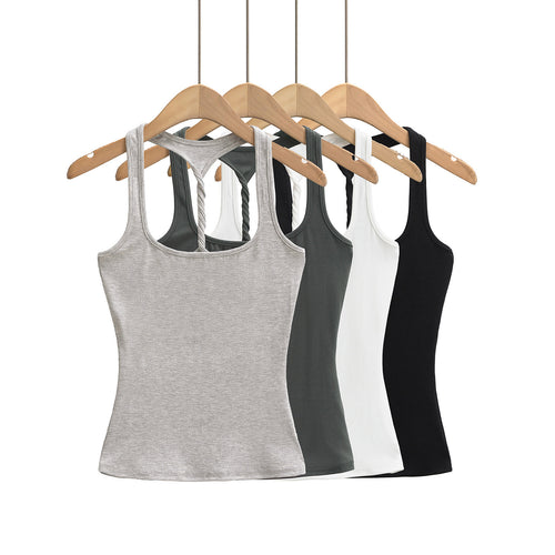Dame Sporty Tanktop med Racerback og blødt bomuldsstof Stilla