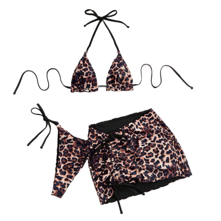 Dame Triangel-Bikini med Vinkle Skørt Skovae