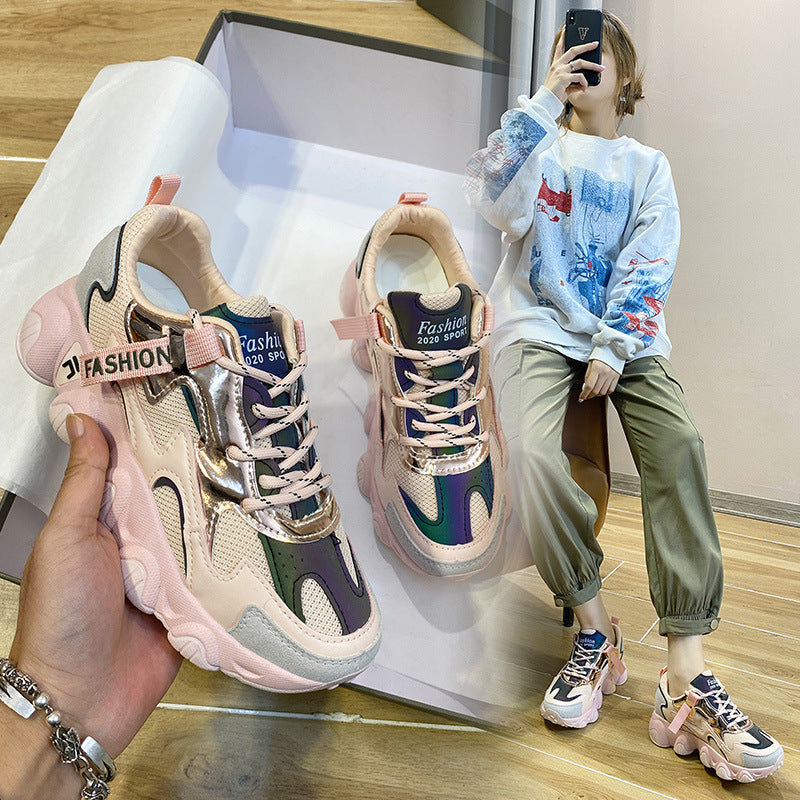 Damer Sporty Chunky Sneakers med moderne snørebånd og støddæmpende sål Stilla