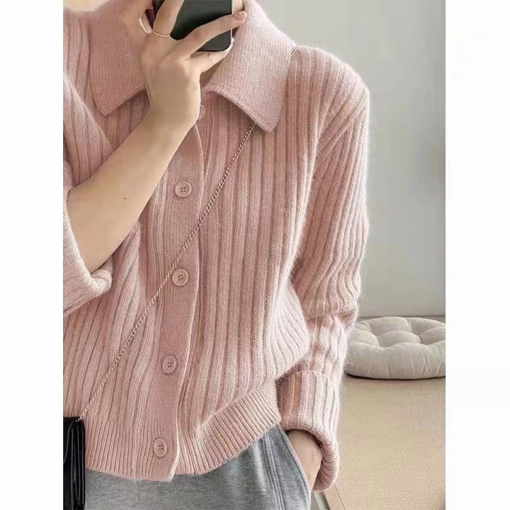 Femme Struktureret Rib Strikcardigan Stilla