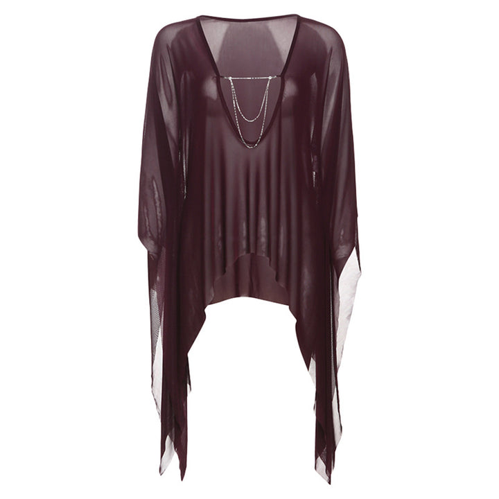 Dame transparent Kaftan med elegant snit Stilla