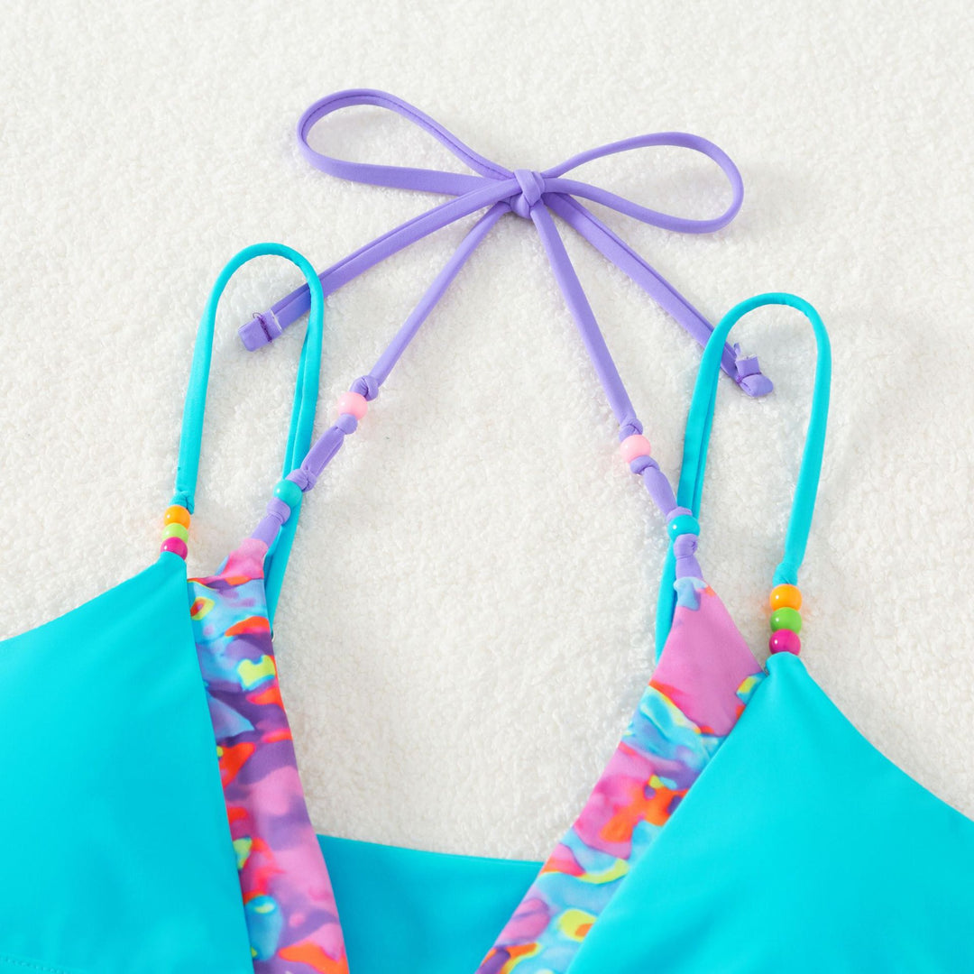 Dame bikini-sæt med spændende blomsterdesign og klassiske trekantkopper Stilla