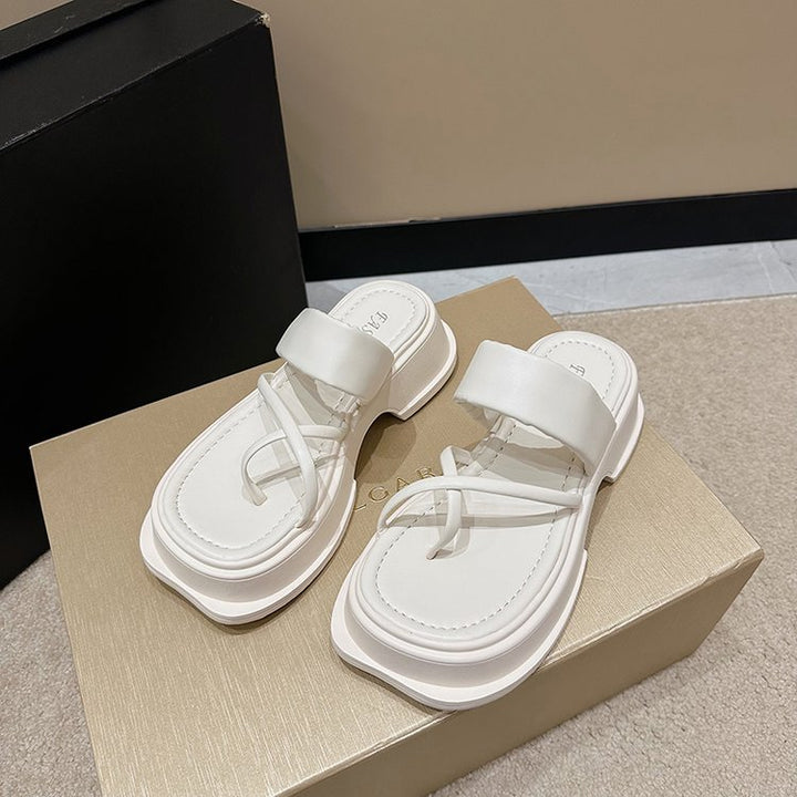 Dame Behagelige Plateau-sandaler med justerbare remme og ergonomisk fodseng Stilla
