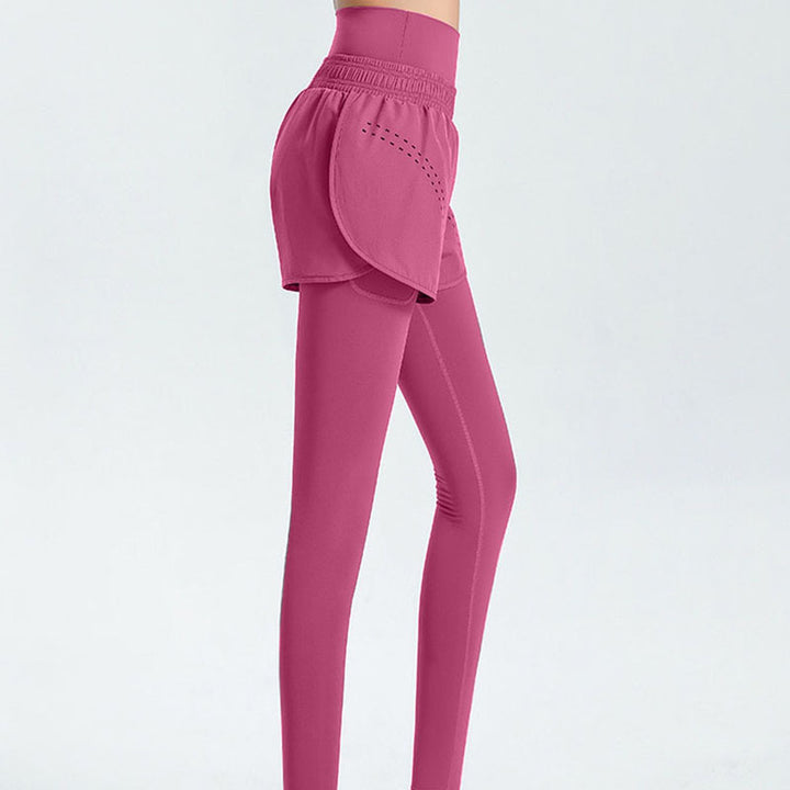 Dame Sporty Leggings med integreret kort shorts Stilla