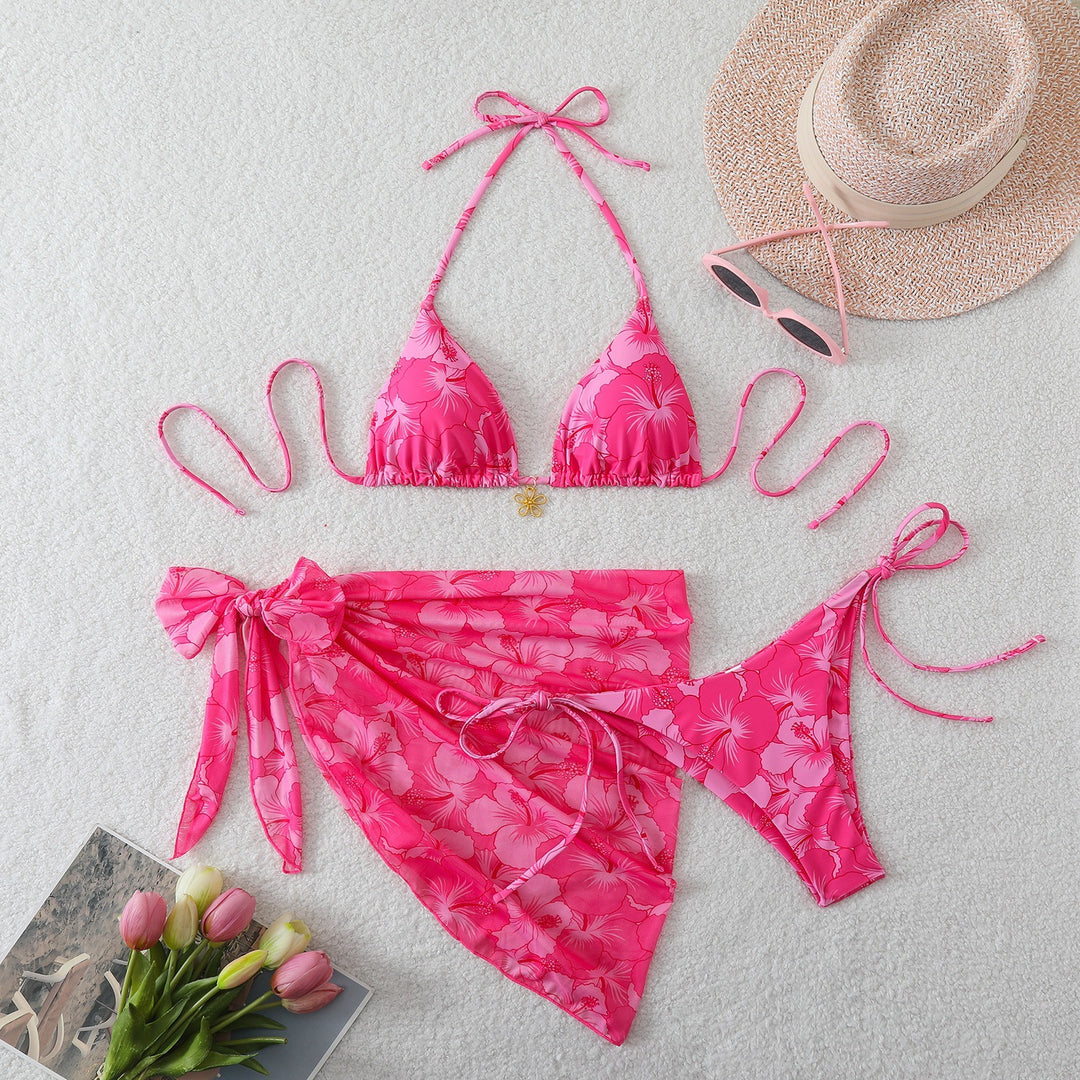 Dame blomsterprint bikini sæt Skovae
