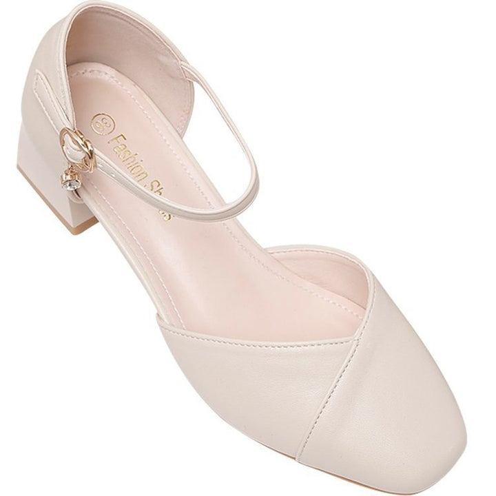 Damer elegante Slingback-pumper med fashionabel rem og komfortabel blokhæl Stilla