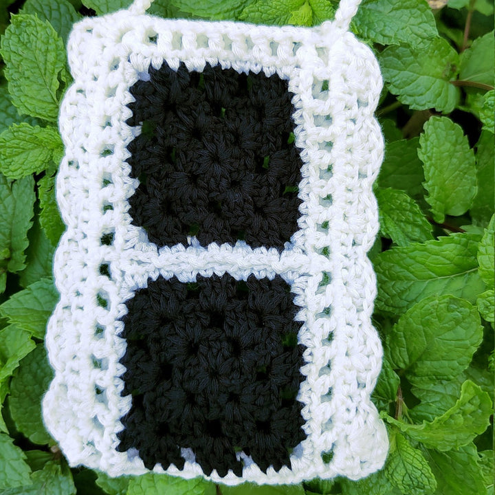 Dame hæklede håndtaske i den glade Granny-squares design Stilla