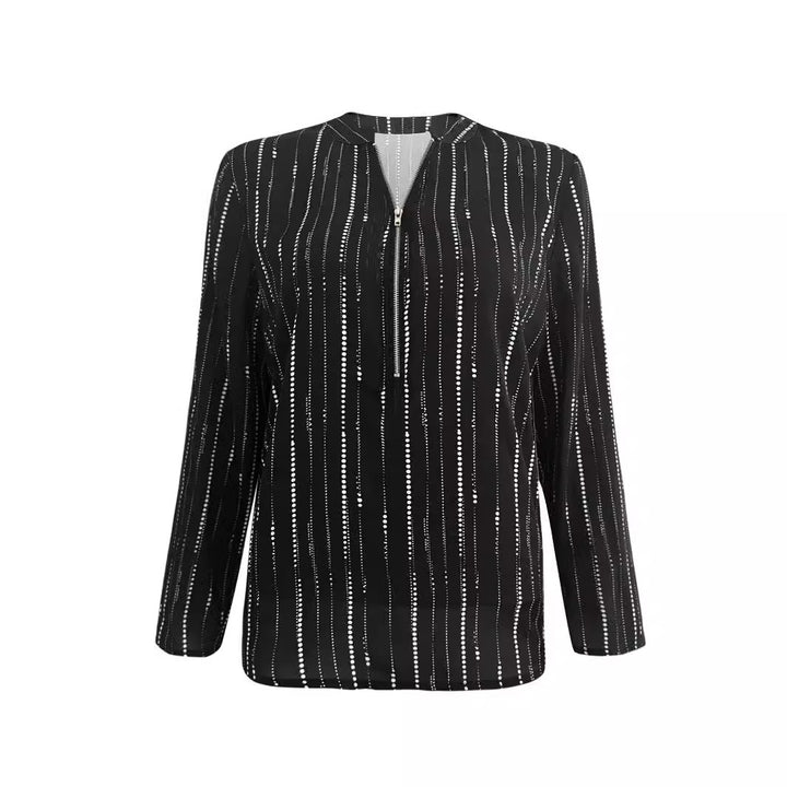 Dame Casual Bluse med stilfuldt stribemønster Stilla