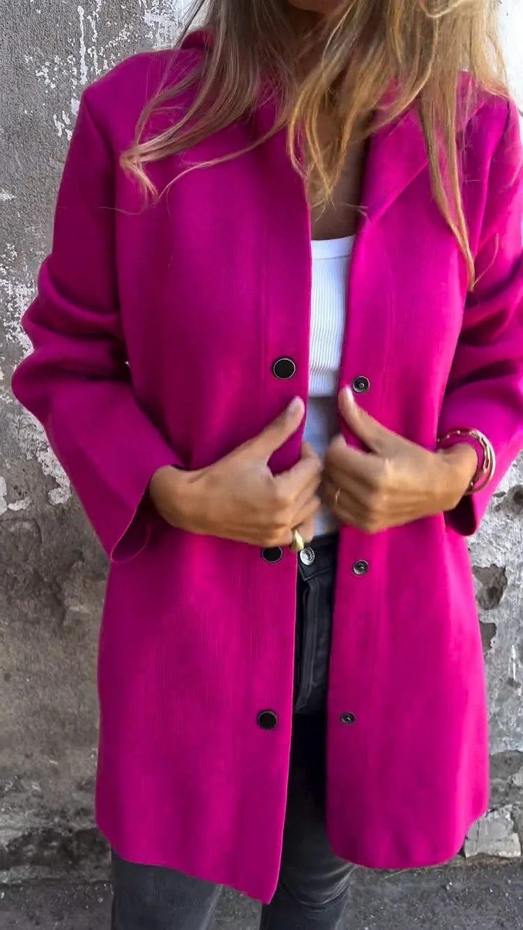 Dame afslappet oversize knap cardigan Stilla