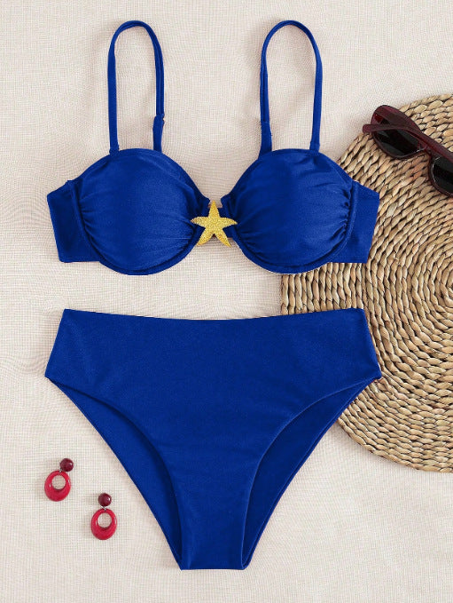 Dame Balconette-Bikini med dekorative stjerner Skovae