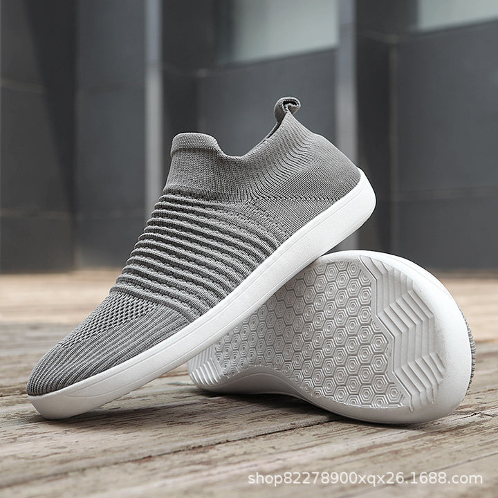 Unisex nan sokkelignende strikkesneaker med elastisk skaft og skridsikker gummisål Skovae