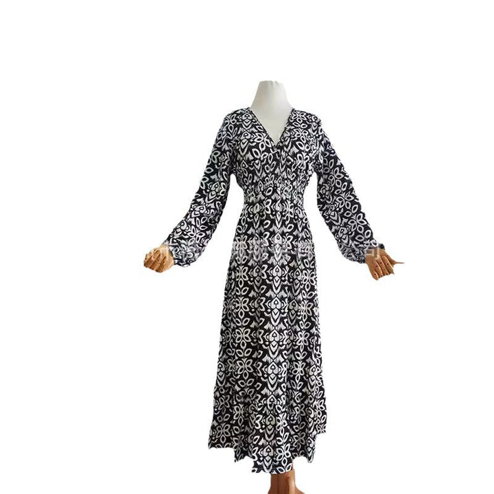 Stilla | Floral-Kjole Plus Size Fairy V Hals Kjole