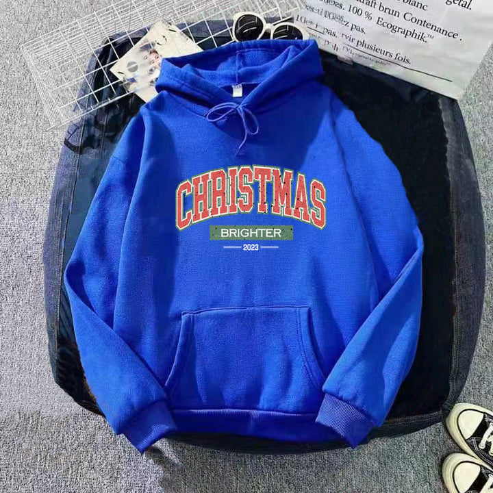 Kvindernes hætte sweatshirt med festligt juletmotiv Skovae