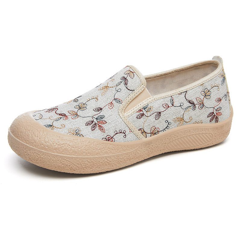 Damer Bekvemme Slip-On Sko med blomsterbroderi Stilla