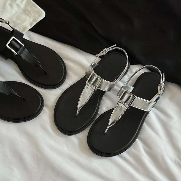 Femme Elegante Justerbare Tå Sandaler Stilla