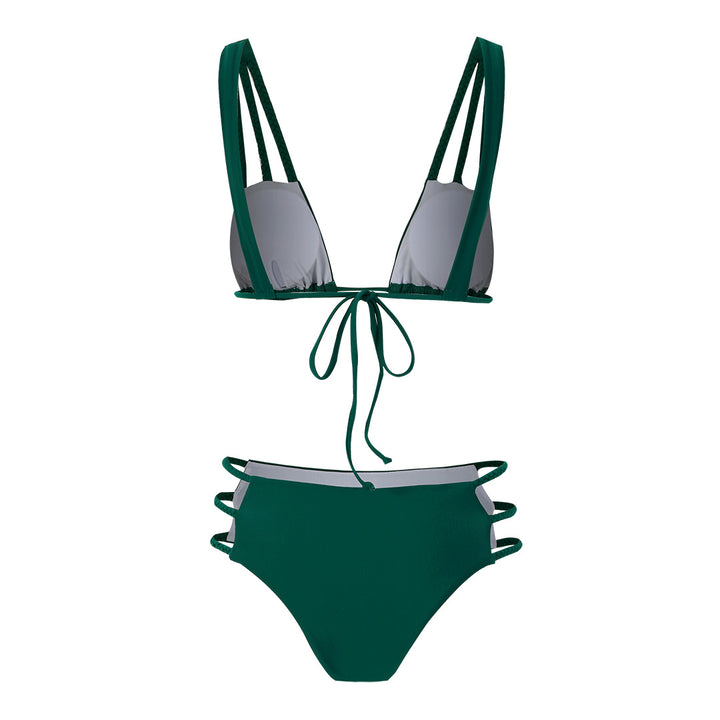 Dame bikini sæt med raffineret fletdesign og høj talje Stilla