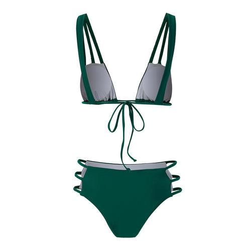 Dame bikini sæt med raffineret fletdesign og høj talje Stilla
