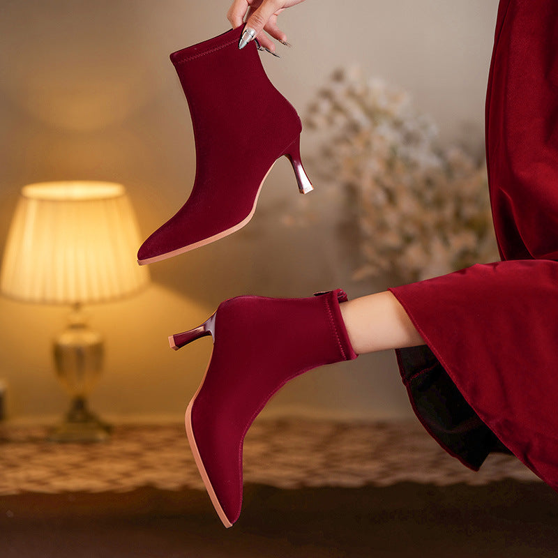 Femme Chic Velvet Støvler Stilla