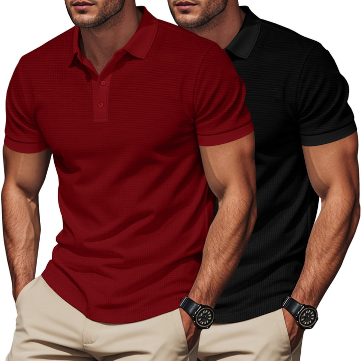 Herrer polo skjorte med struktureret design og åndbare egenskaber Stilla
