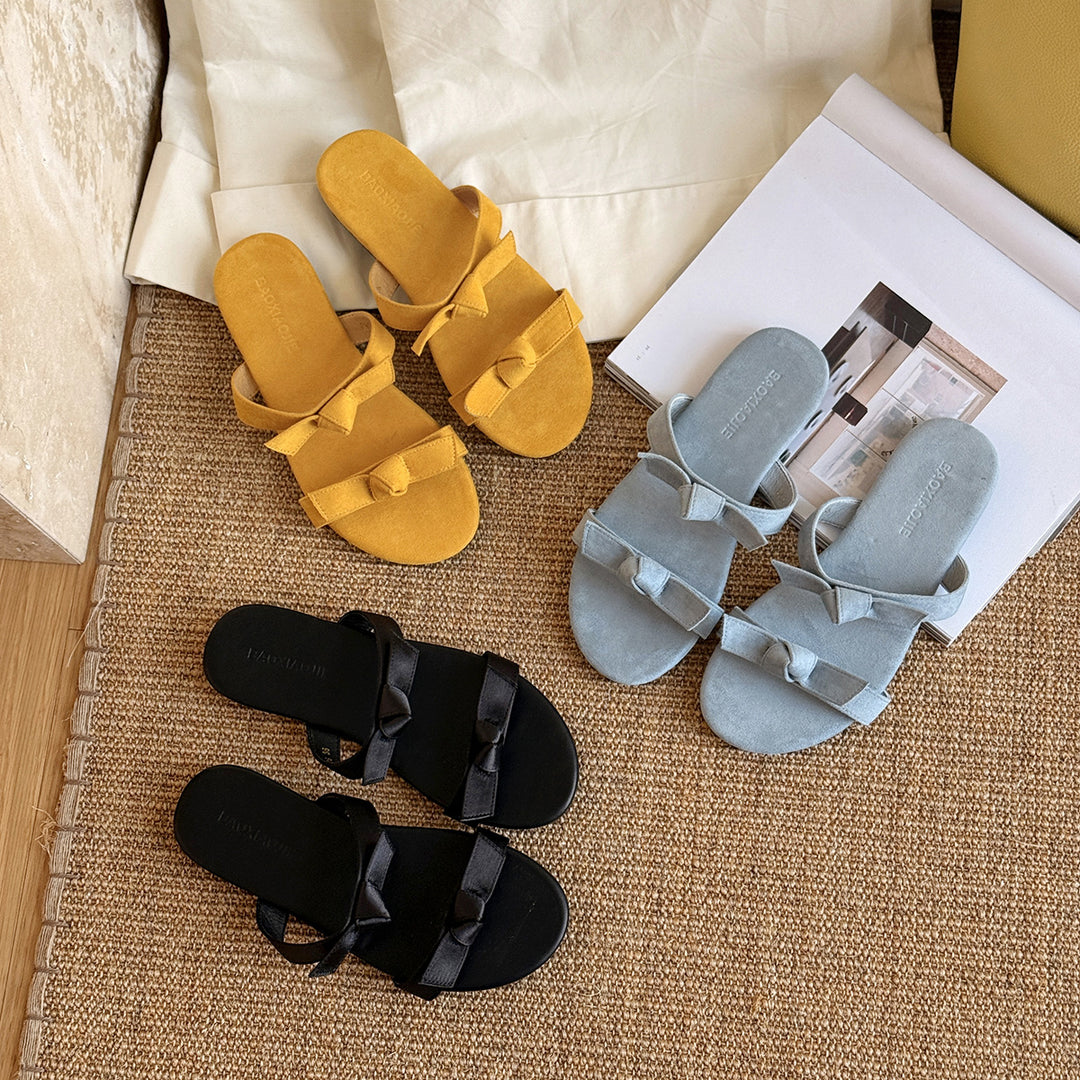 Femme Elegante Knotede Slide Sandaler Stilla