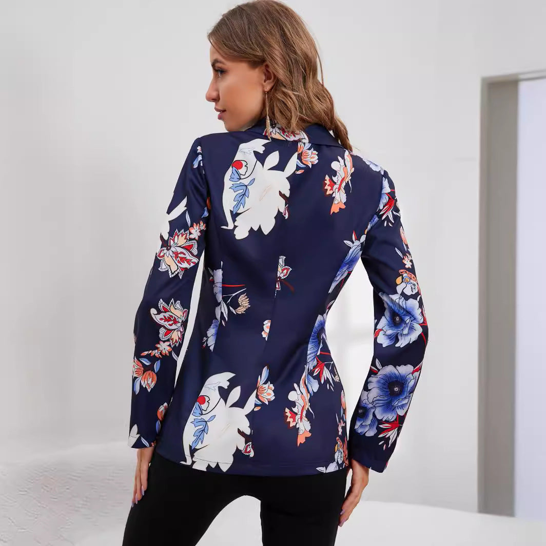 Dame Floral Tryk Blazerjakke Stilla