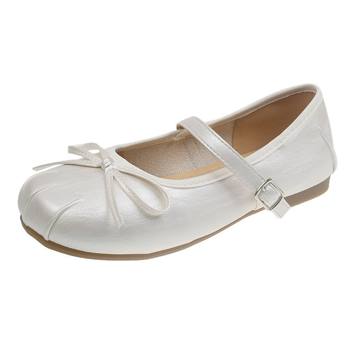 Femme Metallic Ballerinaer med Sløjfedetalje Stilla
