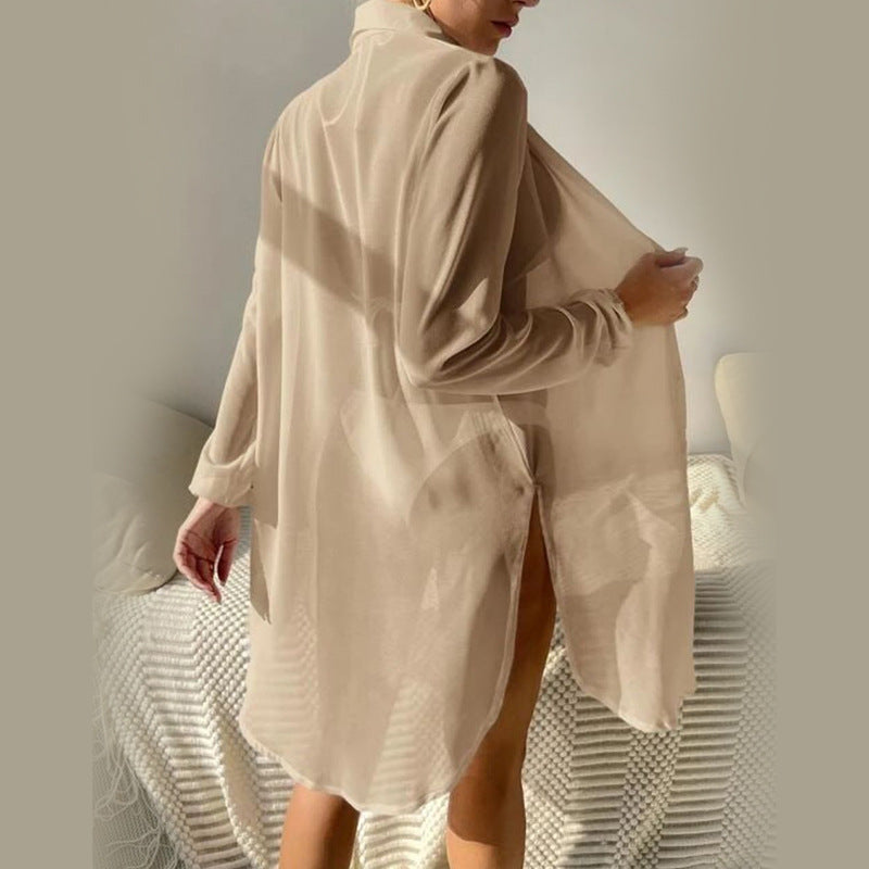 Dame Gennemsigtig Strandbluse Stilla
