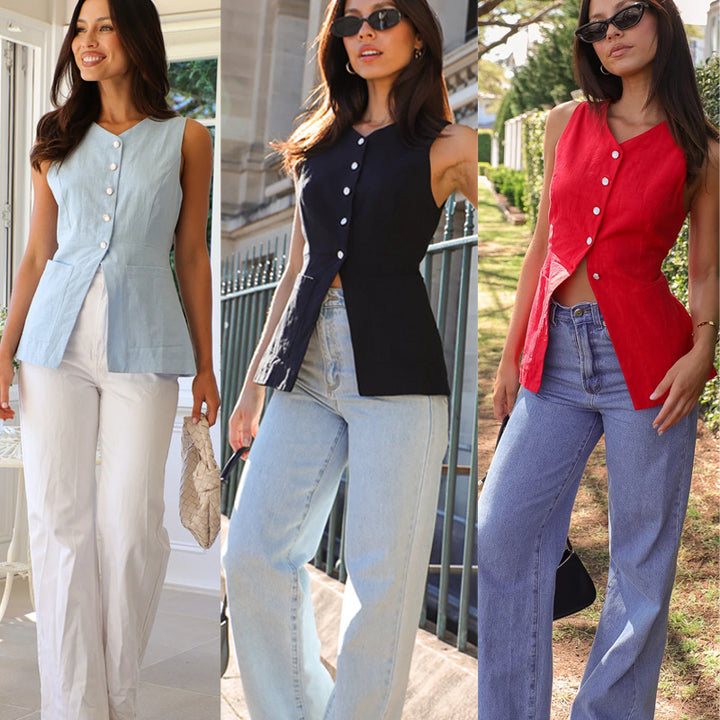 Kvinders elegante peplum bluse Stilla
