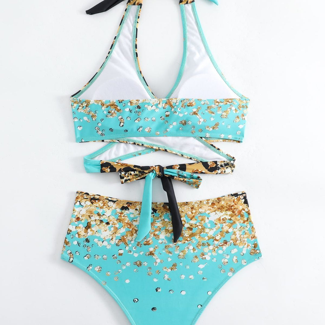 Damebikinier med glimmer og leopardmønster Stilla