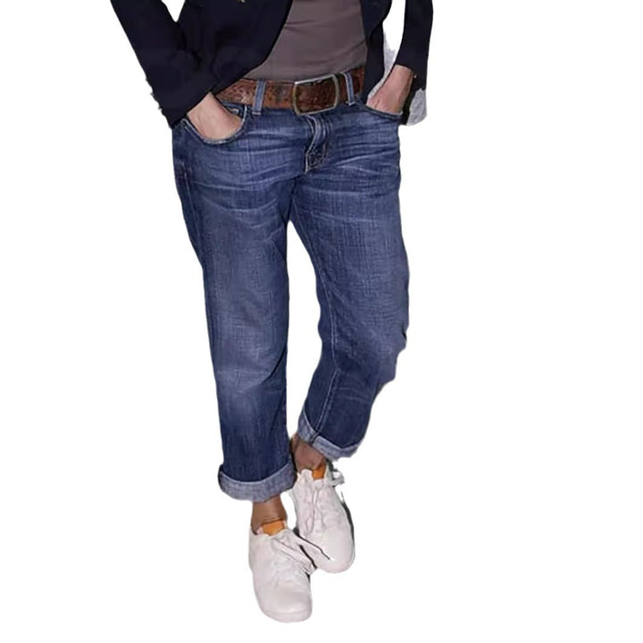 Dame Relaxed Fit Revnet Denim-Bukser Stilla