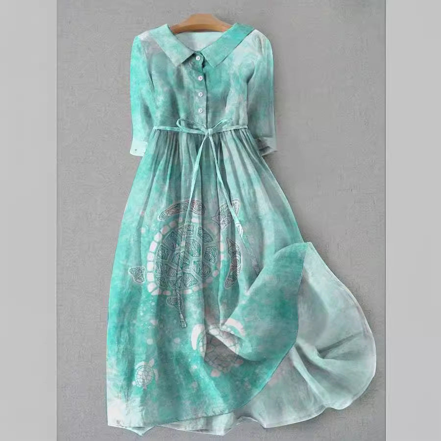 Kvinder Floral Midi Kjole Stilla