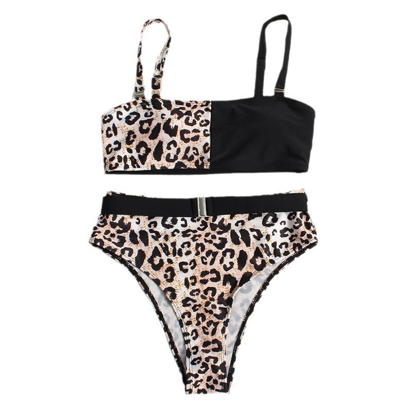 Dame bikini-sæt med moderne leopardprint og justerbare stropper Stilla