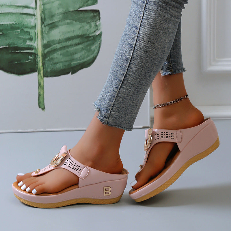 Dame Elegant Tå-sandaler med polstret fodseng og moderne remdesign Stilla