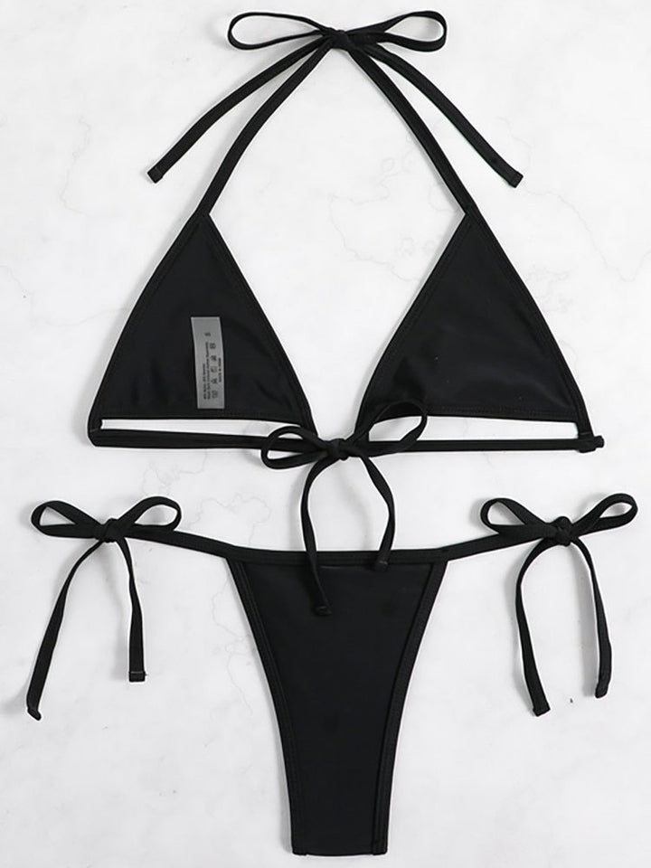 Damer Triangel-Bikini med raffineret snøredesign Skovae